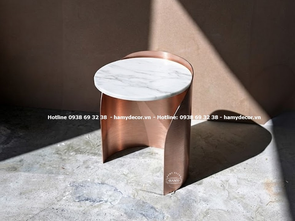 Tab sofa chân inox 304 vàng hồng