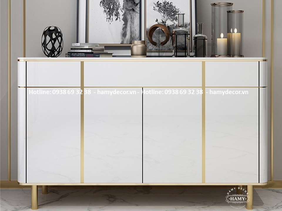Tủ console inox mạ vàng đẹp - 59