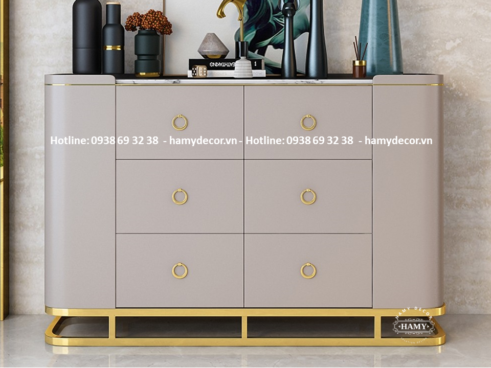 Tủ console inox mạ vàng đẹp - 73